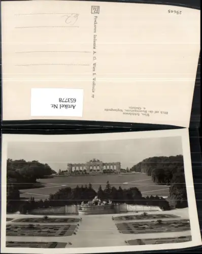 653778,Foto Ak Wien Vienna Hietzing Schloss Schönbrunn Neptungrotte Gloriette