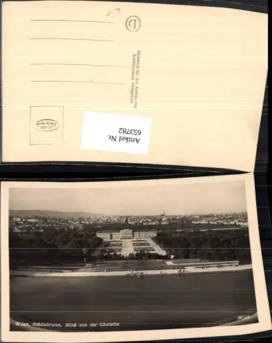 653782,Foto Ak Wien Vienna Hietzing Schloss Schönbrunn Blick v. d. Gloriette