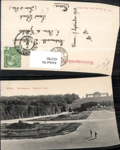 653785,Wien Vienna Hietzing Schloss Schönbrunn Parterre links mit Gloriette