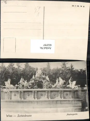 653797,Wien Vienna Hietzing Schloss Schönbrunn Neptungrotte pub B.K.W.I. 185