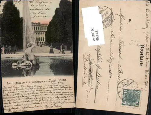 658646,Wien Vienna Hietzing Schönnbrunn Schlossallee Brunnen pub K. Ledermann 7813