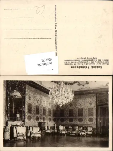 658671,Wien Vienna Hietzing Schloss Schönbrunn Innenansicht Blauer Salon