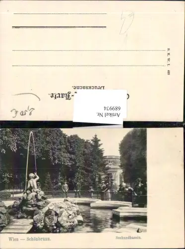 689974 Wien Hietzing Schönbrunn Seehundbassin pub B.K.W.I. 423