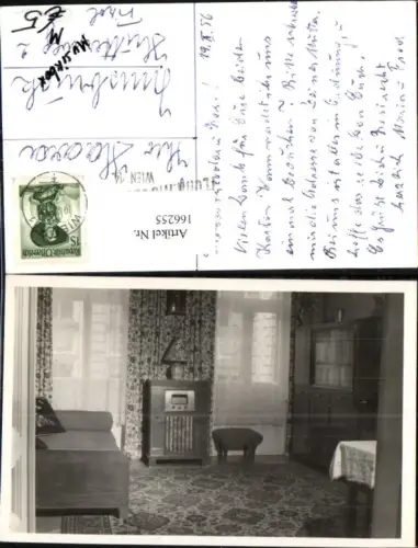 166255,Wien 14 Penzing Foto Ak Wohnzimmer Musikbox 1956
