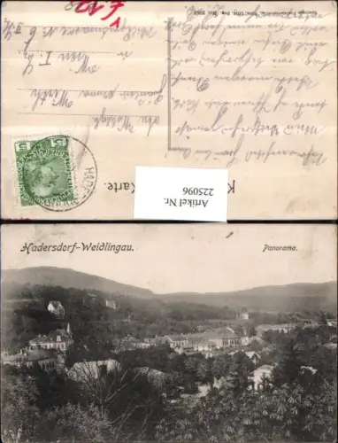 225096,Wien Penzing Hadersdorf-Weidlingau Panorama pub Sperling 2063