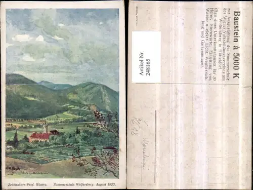 248165,Künstler AK A. W. Kosch Wien Penzing Mariabrunn Hütteldorf Wolfersberg pub Brakl