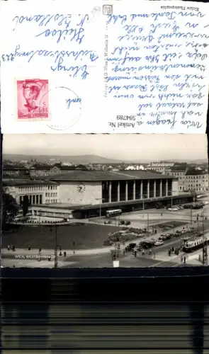 594789,Foto Ak Wien Rudolfsheim-Fünfhaus Westbahnhof Bahnhof Straßenbahn Vienna