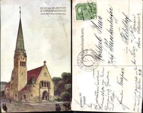 695669 Künstler AK Wien Ottakring Kirche gel Ritzlhof Linz