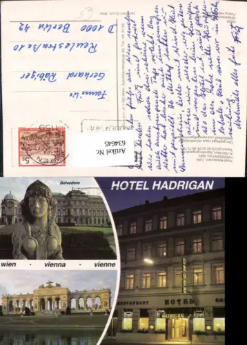 634645,Mehrbild Ak Wien Vienna Ottakring Hotel Restaurant Hadrigan