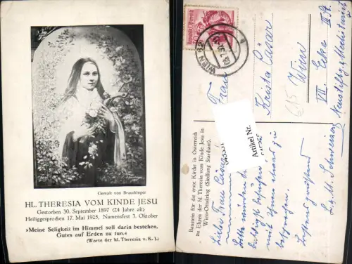 645356 Wien Ottakring Brauchinger Hl. Theresia vom Kinde Jesus
