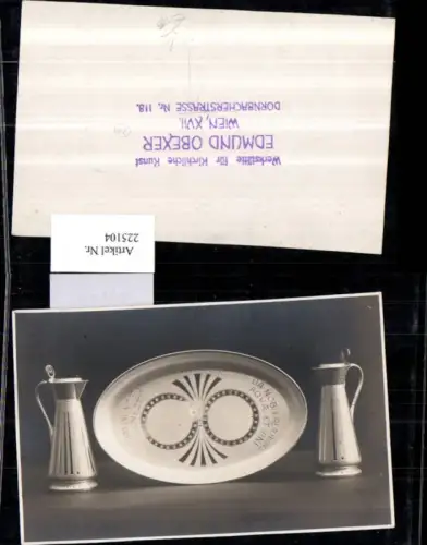225104,Wien Hernals Dornbacherstraße 118 Werkstätte f. Kirchliche Kunst Edmund Obexer Kannen Teller