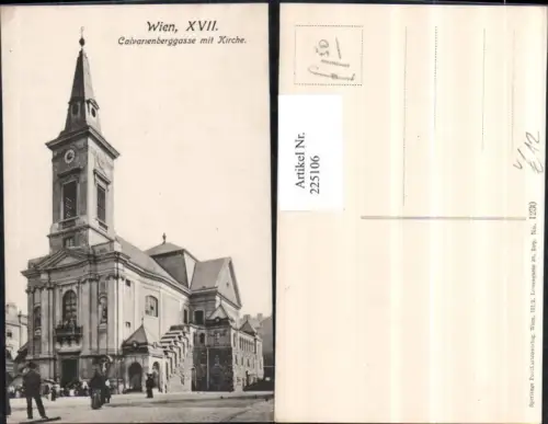 225106,Wien Hernals Calvarienberggasse m. Kirche pub Sperling 1230