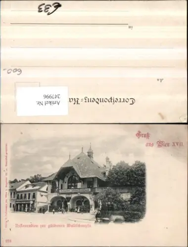 247996,Wien Hernals Restauration zur güldenen Waldschnepfe