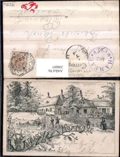 248097,Künstler AK Leischner Wien Harnals Hameau Blick zum Herrmannskogel Mehrbildkarte