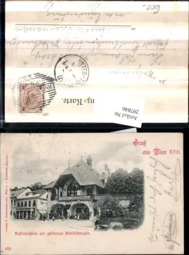 297846,Gruß aus Wien Hernals Dornbach Restauration zur güldenen Waldschnepfe