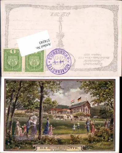574243,tolle Künstler AK J. Kränzle Wien Hernals Rohrerhütte Wienerwald Gasthaus