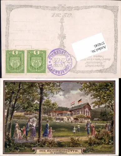 574245,Künstler AK Josef Kränzle Wien Hernals Rohrerhütte Wienerwald