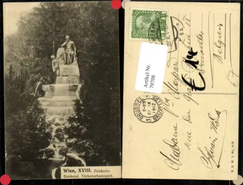79708,Wien 18 Währing Prießnitz Denkmal Türkenschanzpark Detailansicht
