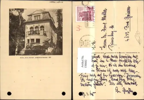 150682,Wien Währing Peter Jordanstrasse 195 Ansicht Haus 1965