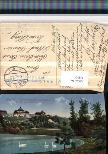331104,Wien Währing Türkenschanzpark m. Krankenhaus Feldpost K.u.K. Kriegsspital Grinzing