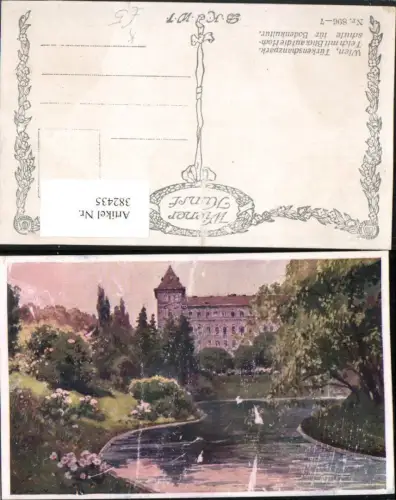382435,Künstler AK L. Prinz Wien Währing Türkenschanzpark Schule f. Bodenkultur pub B.K.W.I. 896/7