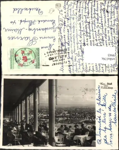 79943,Wien 19 Döbling Blick vom Kahlenberg Restaurant Terrasse