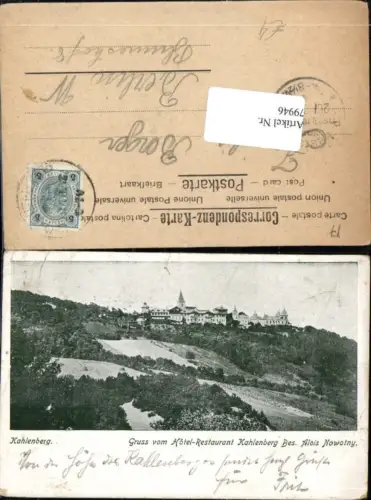 79946,Wien 19 Döbling Gruß v. Hotel Restaurant Kahlenberg