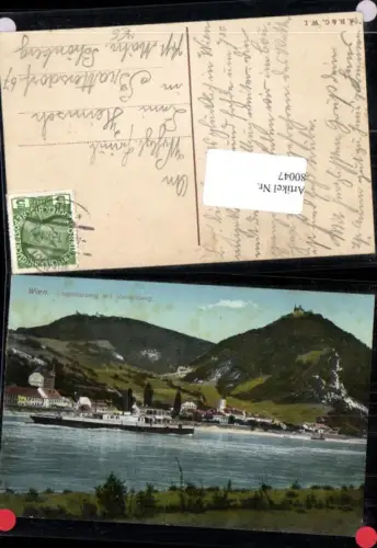 80047,Wien 19 Döbling Leonhardsberg und Kahlenberg Donaudampfer Dampfer
