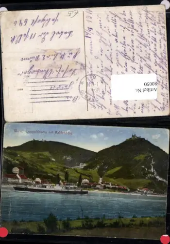 80050,Wien 19 Döbling Leonhardsberg und Kahlenberg Donaudampfer Dampfer