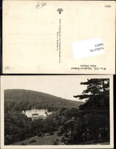 80053,Wien 19 Döbling Foto AK Schlosshotel Kobenzl Cobenzl