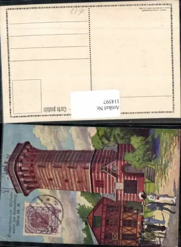 114597,Künstlerkarte Wien 19 Döbling Kahlenberg Stefaniewarte Warte sign. Ditteich W.