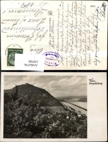 150700,Wien Döbling Leopoldsberg Ansicht m. Donau 1941