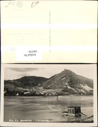 166336,Wien 19 Döbling Kahlenberg Leopoldsberg Schiff Boot Fischerboot Fischernetz