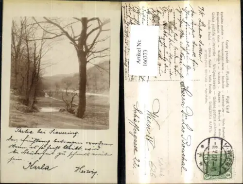 166373,Wien 19 Döbling Foto Ak Partie b. Sievering 1907