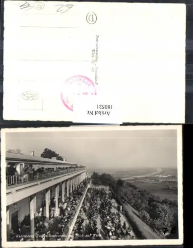 180521,Wien 19 Kahlenberg Kaffe-Restaurant m. Blick auf Wien Terrasse