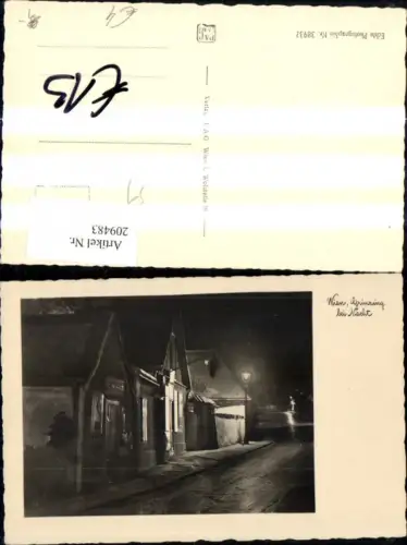 209483,Foto Ak Döbling Grinzing b. Nacht Strassenansicht