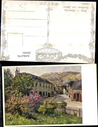 209491,Künstler Ak Sievering Gasthaus z. Agnes Döbling