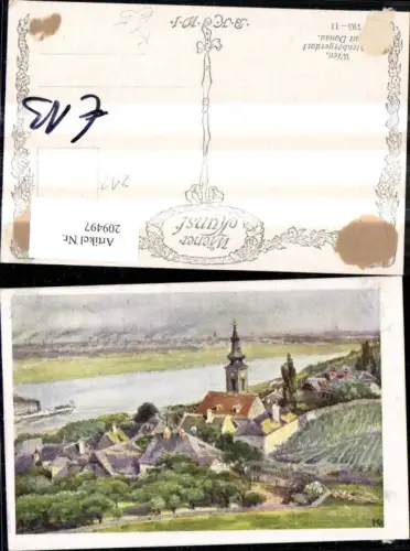209497,Künstler Ak Döbling Kahlenbergdorf m. Donau