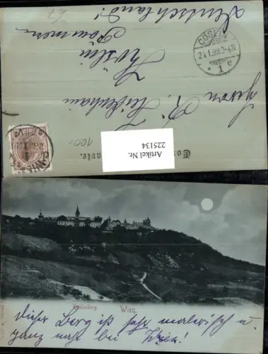 225134,Mond Litho AK Wien Döbling Kahlenberg Hotel