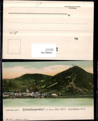 225137,Wien Döbling Kahlenbergerdorf Kahlenberg a. d. Donau m. Leopoldsberg
