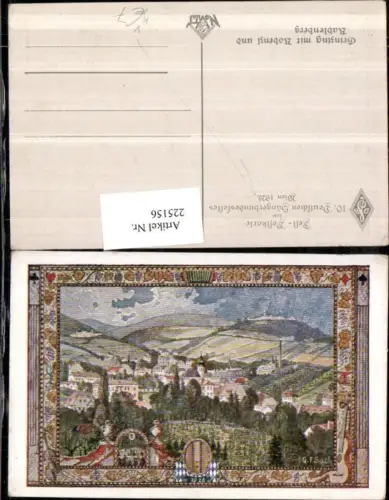 225156,Künstler AK G. F. Schüle Wien Döbling Grinzing m. Kobenzl u. Kahlenberg pub Festpostkarte 10. Sängerbundesfes