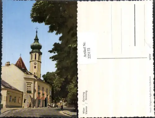225172,Wien Döbling Grinzing Kirche Straßenansicht