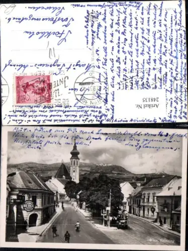 248135,Wien Döbling Grinzing Straßenansicht Heuriger Hencl Kirche