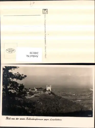 248139,Wien Döbling Blick von d. Neuen Kahlenbergterrasse geg. Leopoldsberg