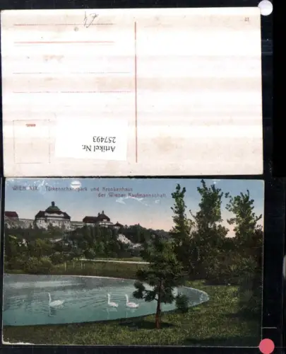 257493,Wien Döbling Türkenschanzpark u. Krankenhaus d. Wiener Kaufmannschaft
