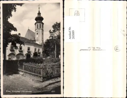 285089,Wien Döbling Grinzing Pfarrkirche Kirche