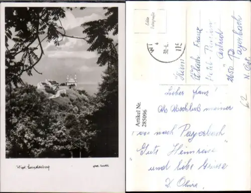 285096,Wien Döbling Blick auf Leopoldsberg Kirche