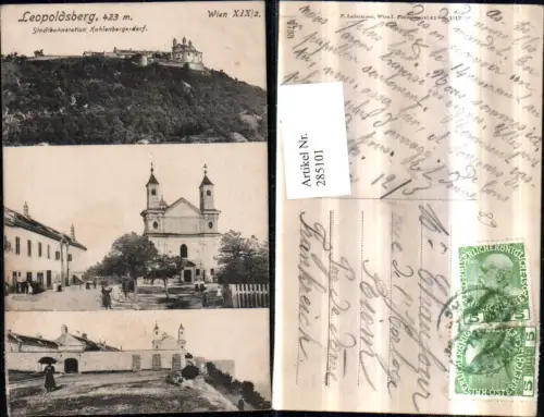 285101,Wien Döbling Leopoldsberg Kirche Mehrbildkarte