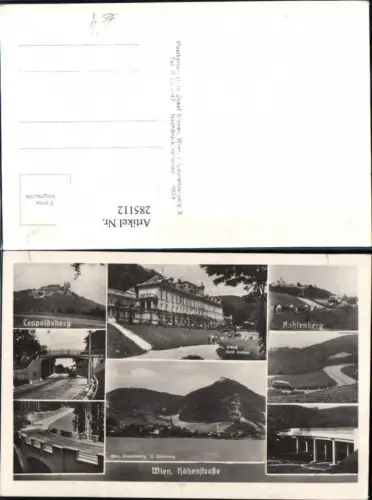 285112,Wien Döbling Höhenstraße Leopoldsberg Kahlenberg Schloss Hotel Cobenzl Brücke Mehrbildkarte