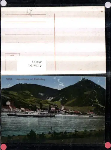 285123,Wien Döbling Kahlenbergerdorf Totlae m. Leopoldsberg u. Kahlenberg Dampfer